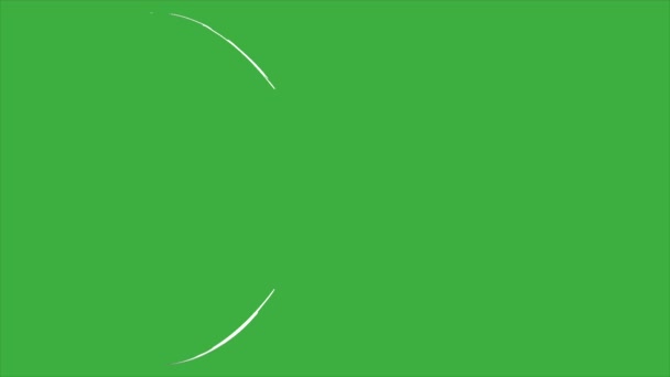 Yeşil Ekran Arka Planında Animasyon Çizgi Görüntü Çizgisi Ögesi Efekti — Stok video