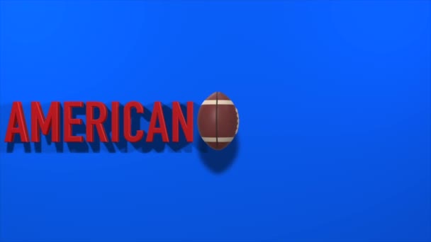 Κινούμενο Βίντεο Σχετικά Αμερικανικό Ποδόσφαιρο Έννοια Θέμα — Αρχείο Βίντεο