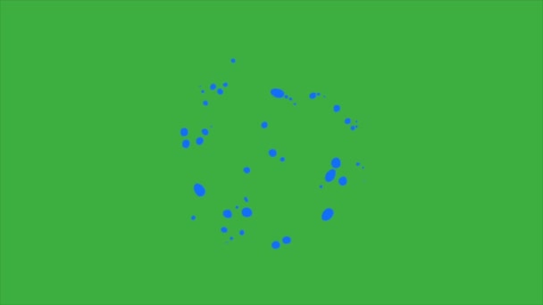 Animazione Loop Cartone Animato Video Liquido Sfondo Schermo Verde — Video Stock