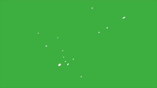Animace Smyčka Kreslené Video Kapalina Zeleném Pozadí Obrazovky — Stock video