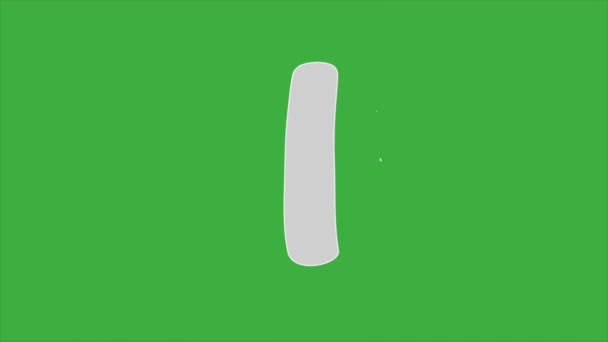 Animazione Cartoni Animati Video Loop Fumo Lettera Sfondo Schermo Verde — Video Stock