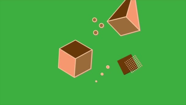 Animationsvideo Abstrakt Auf Grünem Hintergrund — Stockvideo