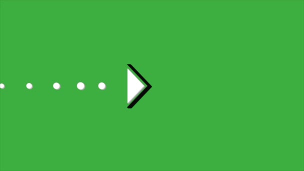 Animace Video Šipka Zeleném Pozadí Obrazovky — Stock video