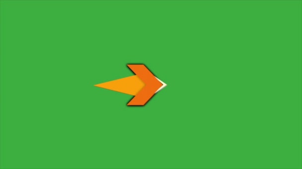 Freccia Video Animazione Sullo Sfondo Dello Schermo Verde — Video Stock