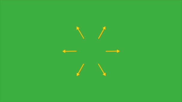 Flecha Vídeo Animación Fondo Pantalla Verde — Vídeo de stock