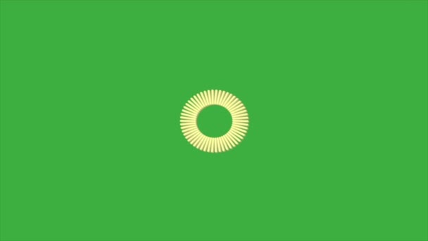 Анімаційне Відео Коло Фоні Зеленого Екрану — стокове відео