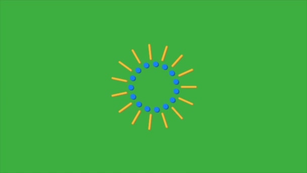 Lingkaran Video Animasi Pada Latar Belakang Layar Hijau — Stok Video