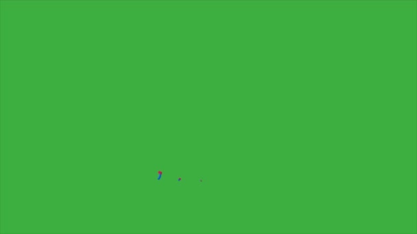 Анімаційна Відеозірка Фоні Зеленого Екрану — стокове відео