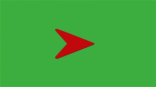 Yeşil Ekran Arka Planında Canlandırma Video Işareti — Stok video