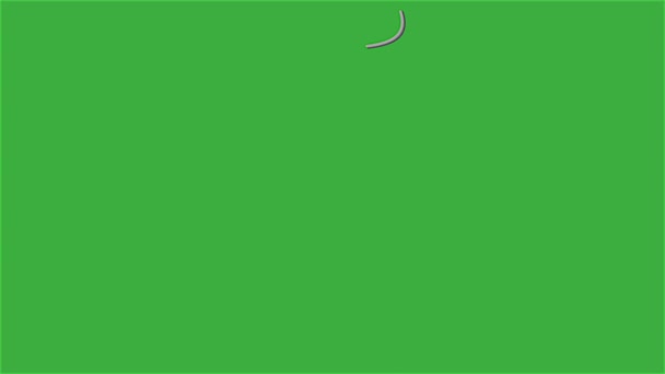 Animationsvideolinie Auf Grünem Hintergrund — Stockvideo