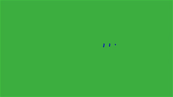 Линия Анимационного Видео Зеленом Фоне Экрана — стоковое видео