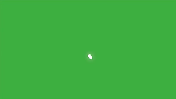 Animação Vídeo Loop Efeito Elemento Energia Fundo Tela Verde — Vídeo de Stock