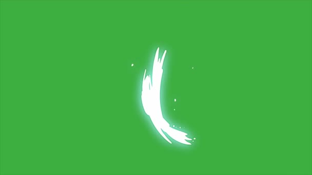 Animation Video Loop Energy Element Effect Green Screen Background — Stock Video