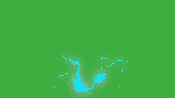 Animation Video Loop Liquid Element Effect Green Screen Background — Stock Video