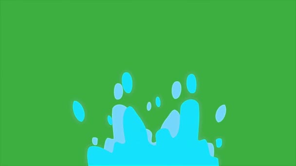 Animation Boucle Vidéo Effet Élément Liquide Sur Fond Vert — Video
