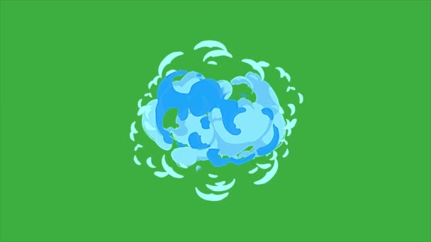 Yeşil Ekran Arkaplanı Üzerinde Canlandırma Video Döngü Sıvı Element Etkisi — Stok video