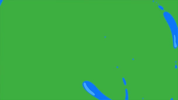 Animação Vídeo Loop Efeito Elemento Água Fundo Tela Verde — Vídeo de Stock