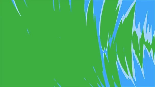 Animace Video Smyčka Vodní Prvek Efekt Zeleném Pozadí Obrazovky — Stock video