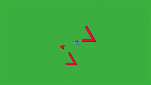 Triangle Vidéo Animation Sur Fond Vert — Video