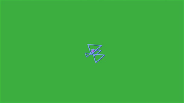 Анімаційний Відео Трикутник Фоні Зеленого Екрану — стокове відео