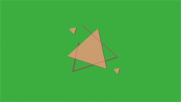 Triangle Vidéo Animation Sur Fond Vert — Video