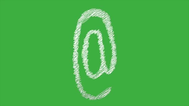 Анімація Мультфільм Відео Цикл Writebble Значок Фоні Зеленого Екрану — стокове відео