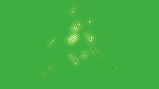 Animasjon Video Loop Elektrisk Element Grønn Skjerm Bakgrunn – stockvideo
