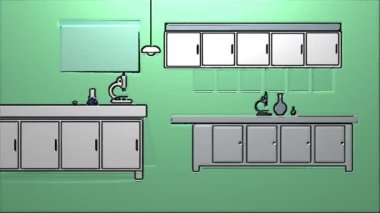 Bir yerin video animasyonu, yani laboratuvar.