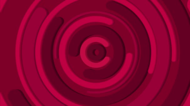 Animation Loop Video Abstrakt Bakgrund Röd Cirkel Rör Sig — Stockvideo