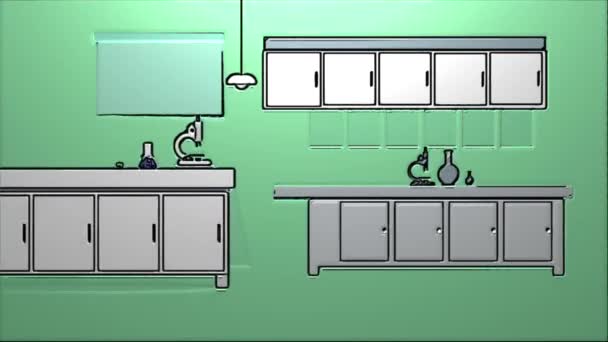 Animacja Wideo Miejsca Mianowicie Laboratorium — Wideo stockowe