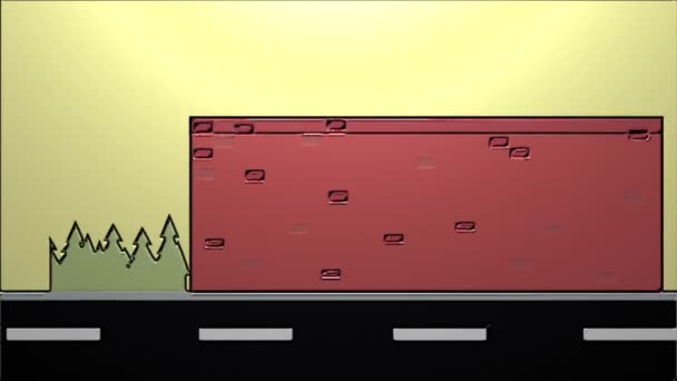 Video Animace Místa Jmenovitě Hasičské Kanceláře — Stock video