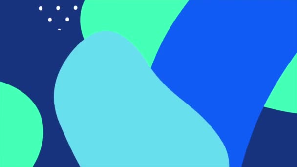 Animation Vidéo Abstraite Déplaçant Sur Fond Bleu — Video