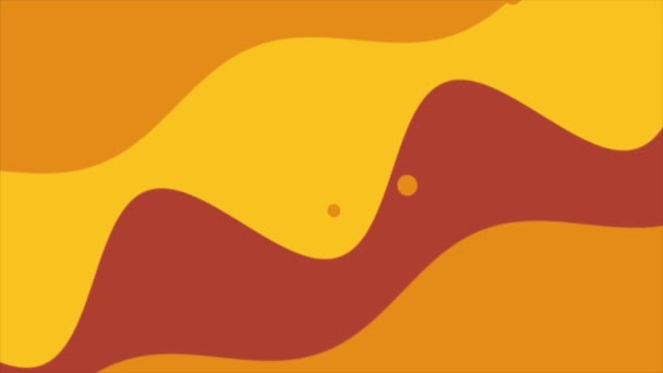 Animación Video Loop Fondo Abstracto Moviéndose Con Naranja Amarillo Rojo — Vídeo de stock