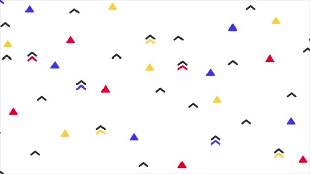 Beyaz Arkaplanda Hareket Eden Animasyon Video Döngü Üçgeni Simgesi Simgesi — Stok video