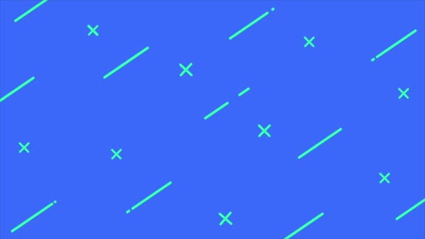 Animation Video Loop Icon Line Icon Moving Blue Background — Stock Video