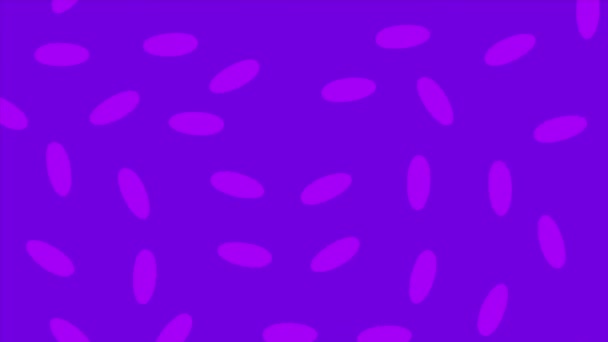 动画视频椭圆形在紫色背景下向下移动 — 图库视频影像