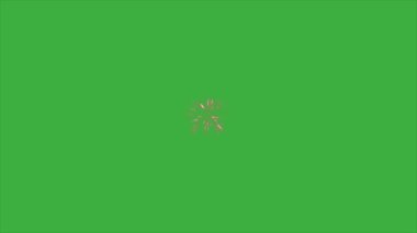  Yeşil ekran arka planında canlandırma video havai fişeği