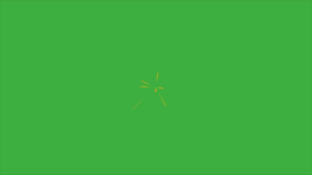 Анимационное Видео Фейерверк Зеленом Фоне Экрана — стоковое видео