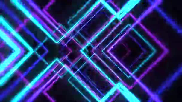 Luce Neon Astratta Anello Video Animazione Buona Video Anello — Video Stock