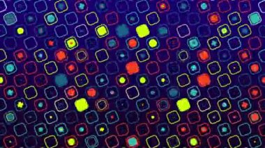 Mavi arkaplanda hareket eden canlandırma video döngüsü karesi