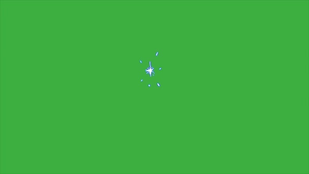 Animazione Video Loop Scintilla Movimento Sfondo Schermo Verde — Video Stock