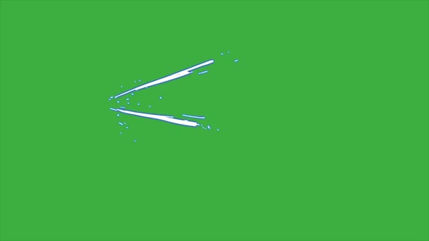 Animationsvideo Schleifenfunke Bewegt Sich Auf Grünem Hintergrund — Stockvideo