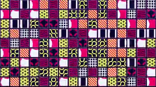 Animation Video Loop Tiled Patterns Moving — Vídeos de Stock