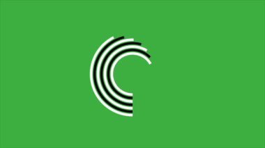 Yeşil ekran arkaplanındaki canlandırma video döngüsü