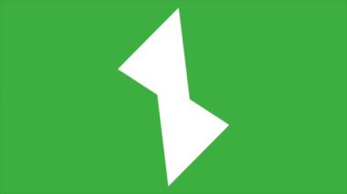 Yeşil ekran arkaplanındaki canlandırma video döngü karesi