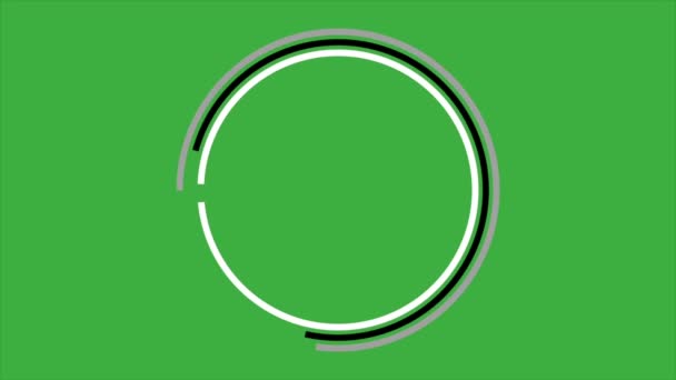 Animation Video Loop Circular Green Screen Background — Stock Video