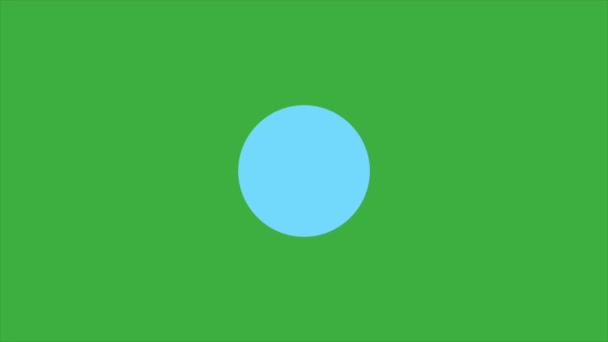 Animationsvideoschleife Kreisförmig Auf Grünem Hintergrund — Stockvideo