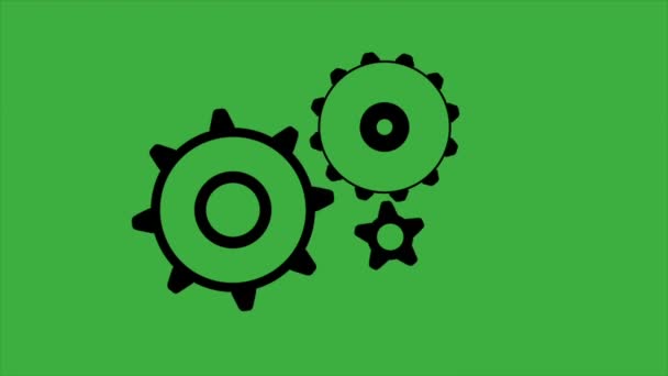 Animation Video Loop Ausrüstung Auf Grünem Hintergrund — Stockvideo