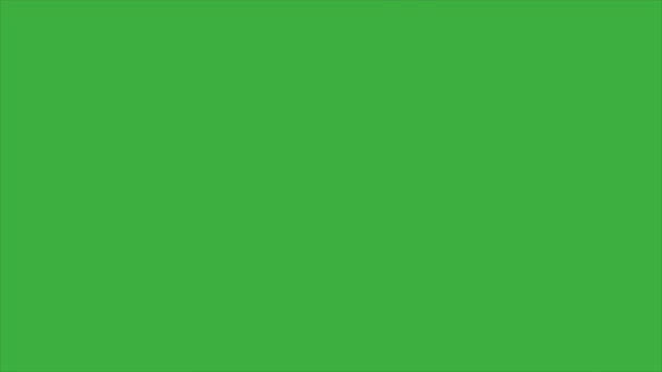 Animation Video Loop Quadrat Auf Grünem Hintergrund — Stockvideo
