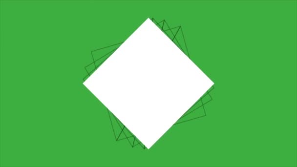 绿色屏幕背景上的动画视频循环方块 — 图库视频影像